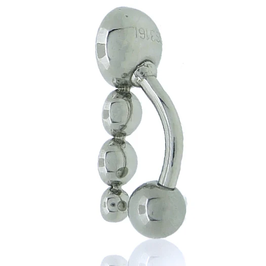 Piercing nombril inversé multicolore Swarovski - Image 5
