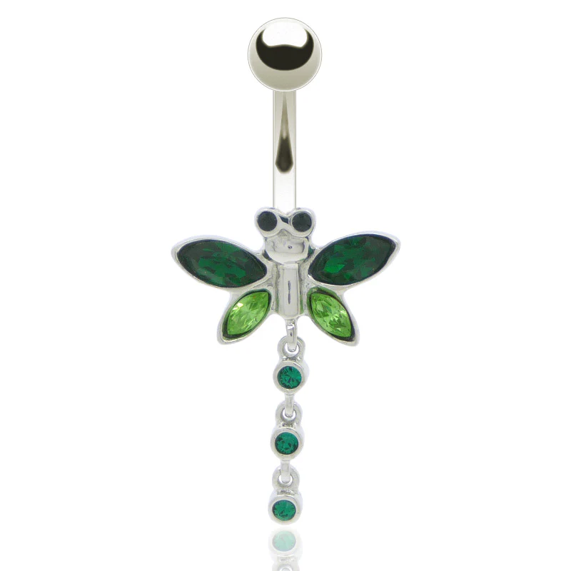 Piercing nombril pendentif avec papillons - Image 8