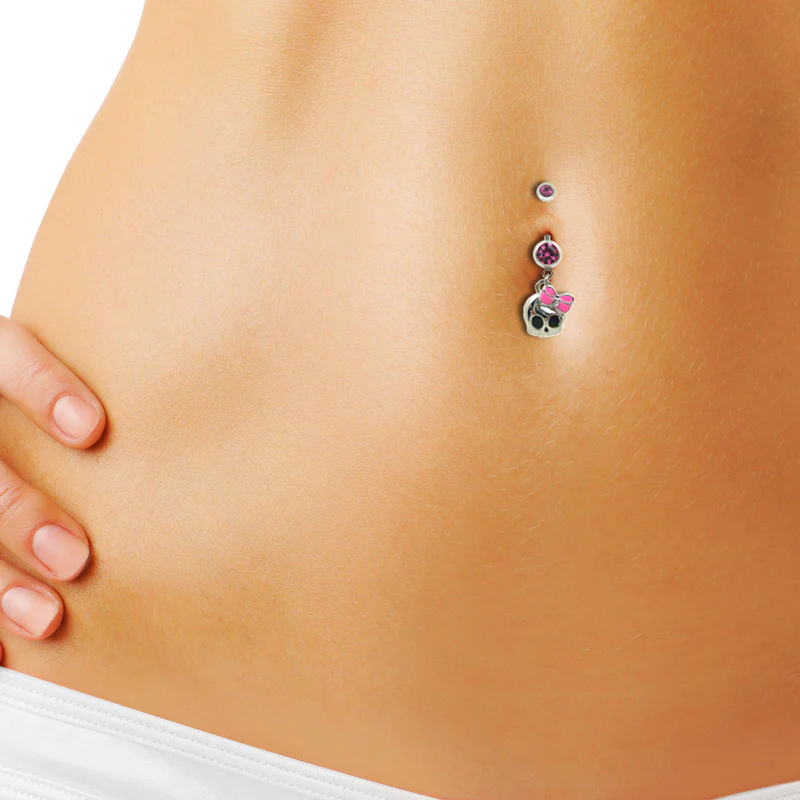 Piercing nombril pendentif tete de mort - Image 2