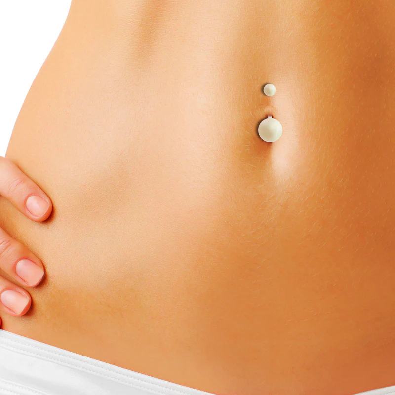Piercing nombril avec perle de culture véritables - Image 2