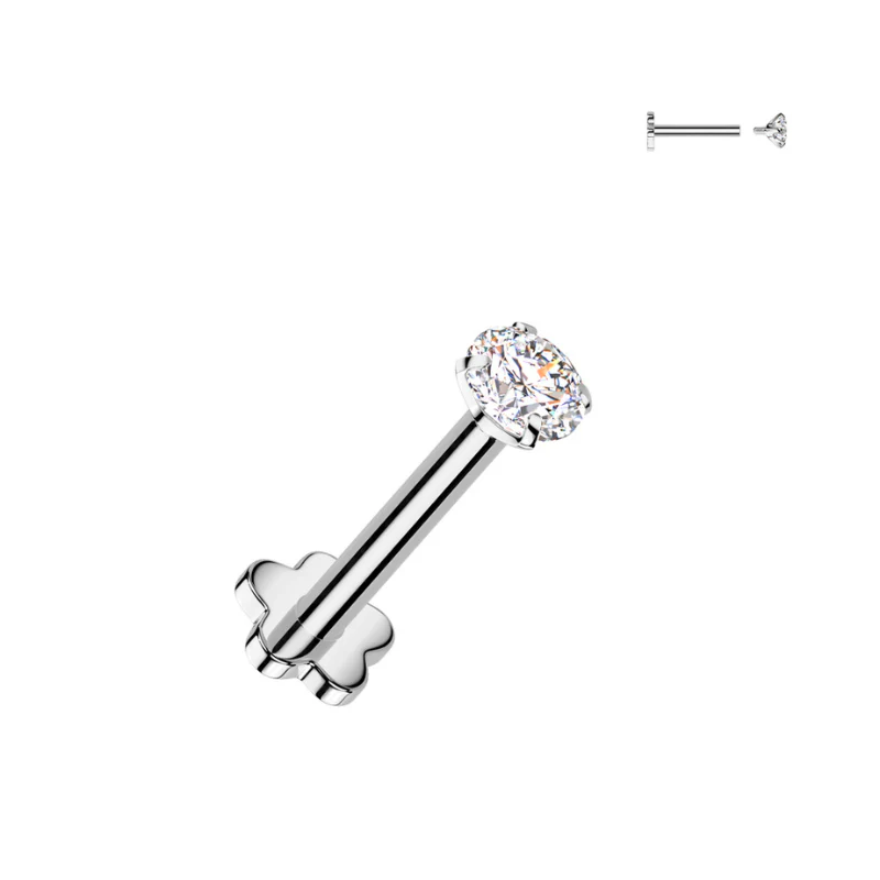 Piercing oreille Bella en titane doré ou gris - Image 4
