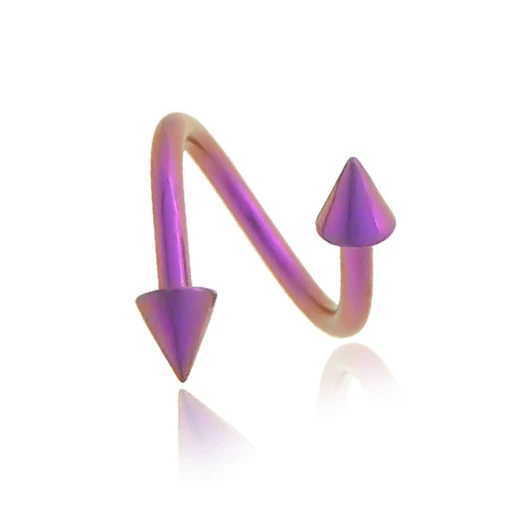 Piercing spirale titane avec pics - Image 6