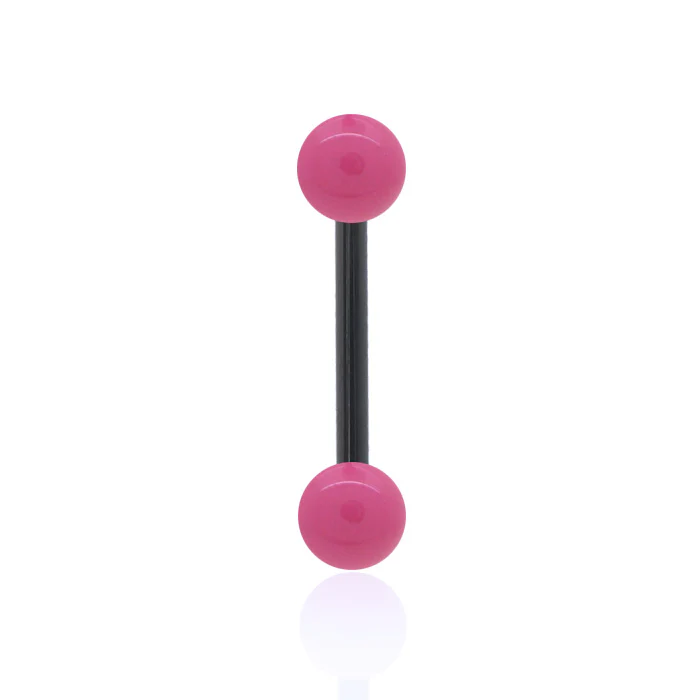 Piercing tragus ou hélix en acier avec boule en émail - Image 2